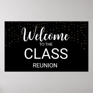 Poster bem-vindo à reunião de classe