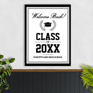 Poster Bem-vindo à reunião de ex-alunos da turma de forma