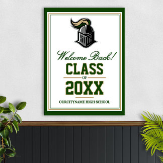 Poster Bem-vindo à reunião de turma da mascote da escola