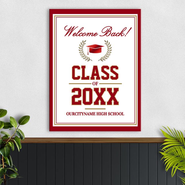 Poster Bem-vindo à reunião de turma das cores da escola (Criador carregado)