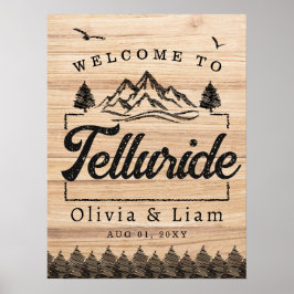 Poster Bem-Vindo A Telluride Colorado Wedding Minimalist