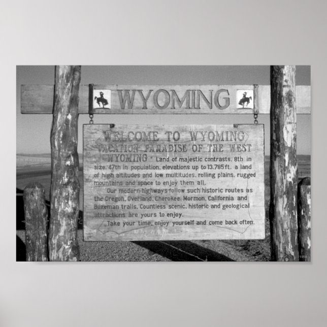 Poster Bem-vindo a Wyoming em 1959 (Frente)