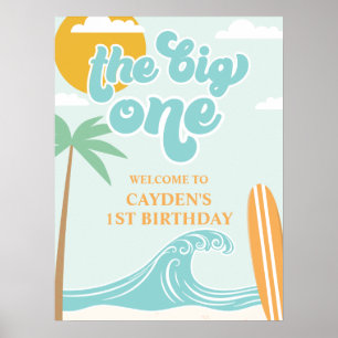 Poster Bem-vindo ao 1º aniversário da The Big One Surf Be