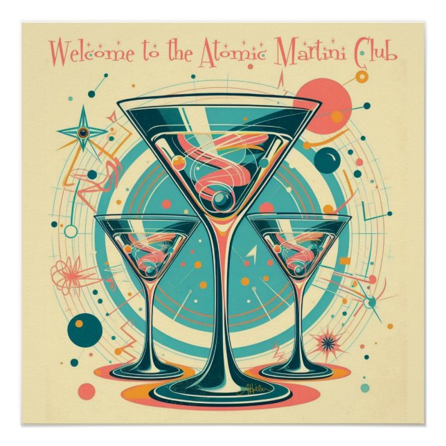 Póster Bem-Vindo Ao Atômico Clube Martini Triple Play (Frente)