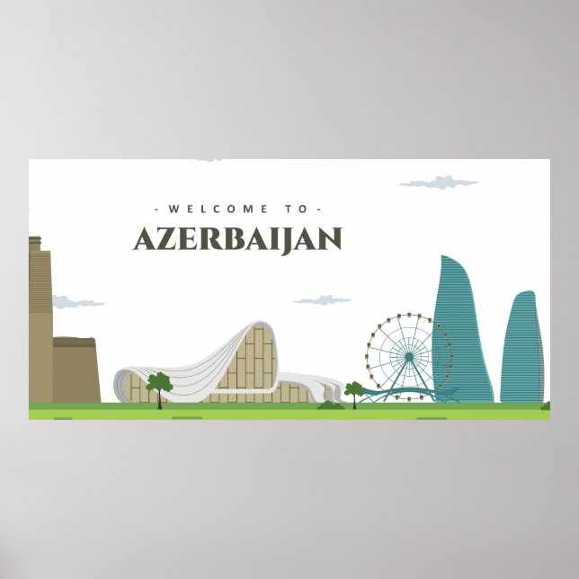 Poster Bem-vindo ao Azerbaijão (Frente)