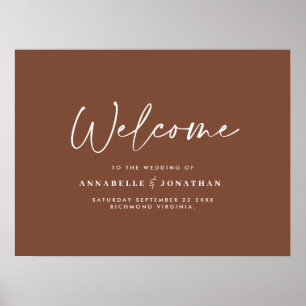 Poster Bem-vindo ao casamento, casamento natural