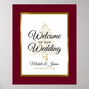 Poster Bem-vindo ao Casamento de Férias de Inverno em Dou