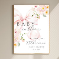 Bem-vindo ao Chá de Bebê Baby In Bloom Arco Rosa