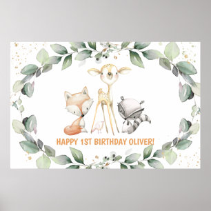 Poster Bem-vindo ao Chá de Bebê Cumprimento Aniversário d
