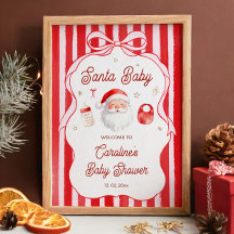 Bem-vindo ao Chá de Bebê da Menina Papai Noel de N