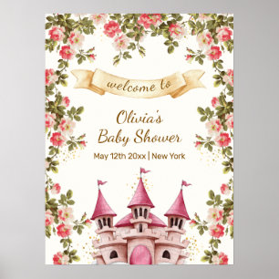 Poster Bem-vindo ao Chá de Bebê do Castelo de Contos de F