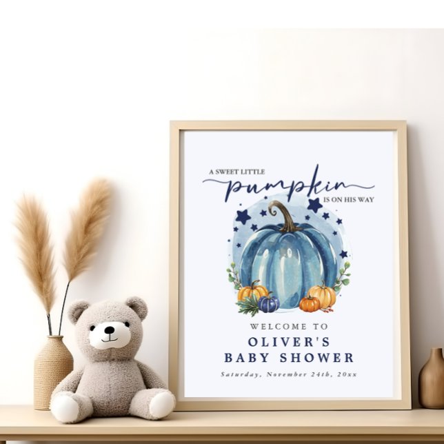Poster Bem-vindo ao Chá de Bebê do Doce Menino Abobrinha (Criador carregado)