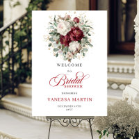 Bem-vindo ao Chá de Bebê Floral Marsala