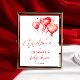 Poster Bem-vindo ao Chá de Bebê Little Sweetheart no Dia