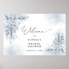 Poster Bem-vindo ao Chá de Noiva de Inverno com Frutas Br