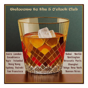 Póster Bem-vindo ao Clube de Design Mid Century das 5 da 