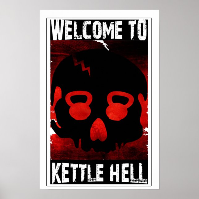 Poster Bem-Vindo Ao Inferno De Kettle - Kettlebell Skull  (Frente)