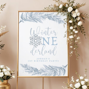 Poster Bem-vindo ao Menino Onederland de Inverno, Floco d