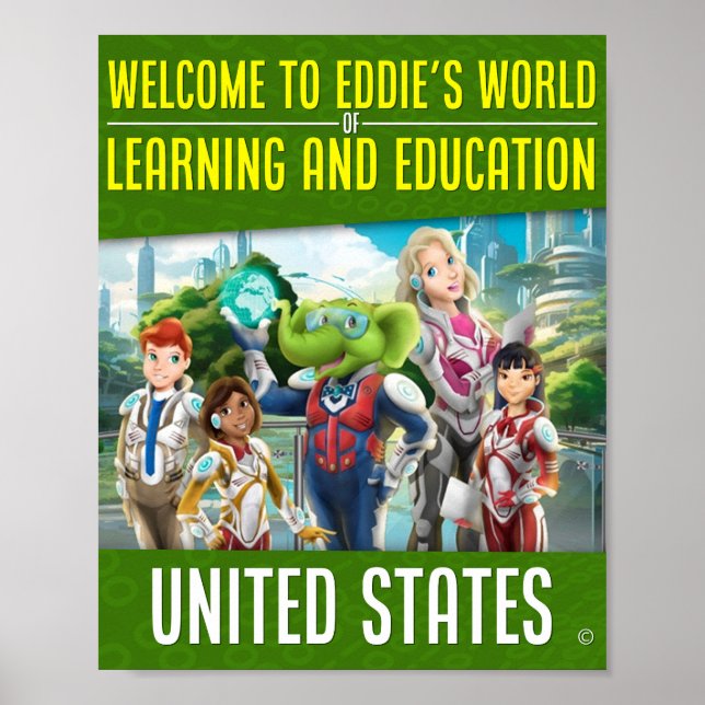 Poster Bem-vindo ao Mundo de Educação e Educação de Eddie (Frente)