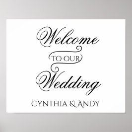 Póster Bem-vindo ao nosso cartaz de casamento