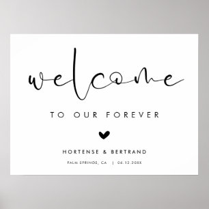 Poster Bem-vindo ao nosso Casamento Eterno Elegante