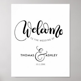 Poster Bem-vindo ao nosso casamento - Sinal personalizado