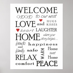 Póster Bem-vindo ao nosso ninho