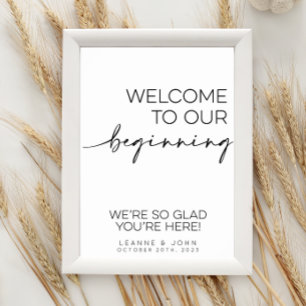 Poster Bem-Vindo Ao Nosso Primeiro Casamento