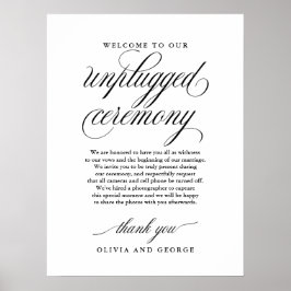 Poster Bem-vindo ao nosso sinal de cerimônia desconectado