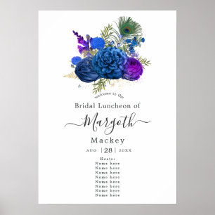 Poster Bem-vindo ao Pavão Floral Vintage