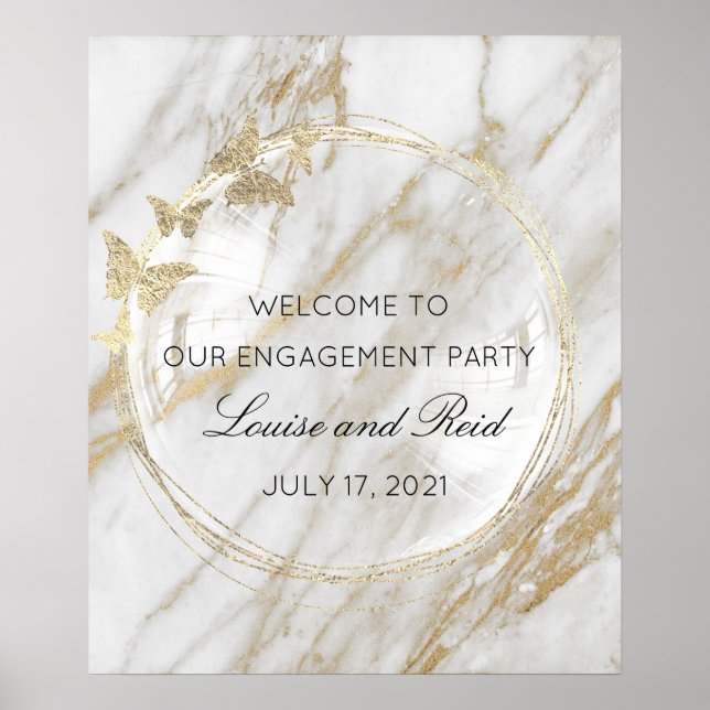 Poster Bem-vindo ao Quadro de Engajamento de Casamento Do (Frente)