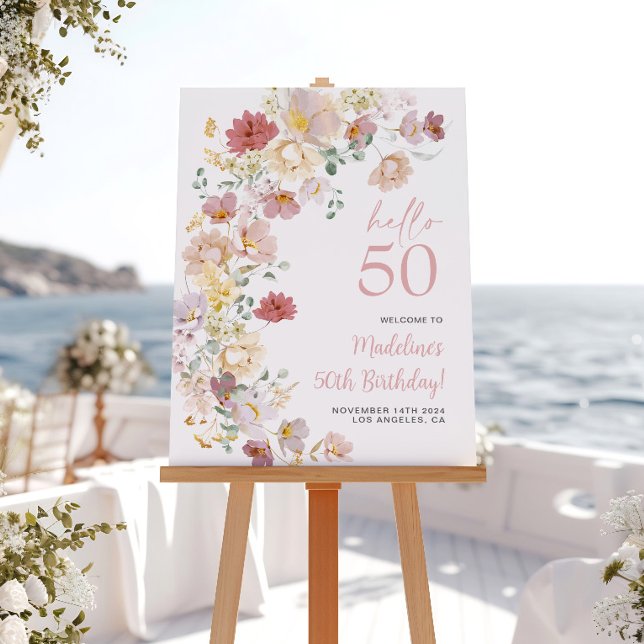 Póster Bem-vindo ao Rosa Florescer 50º Aniversário (Criador carregado)