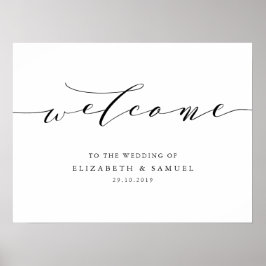 Poster Bem-vindo ao sinal de casamento