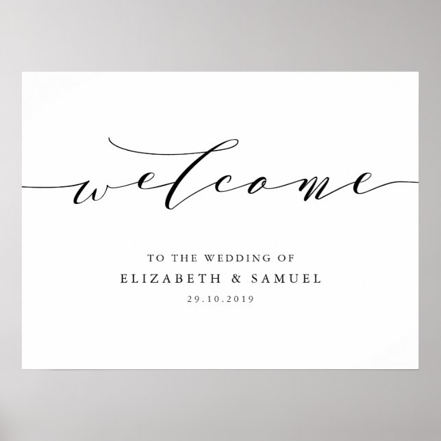 Poster Bem-vindo ao sinal de casamento (Frente)