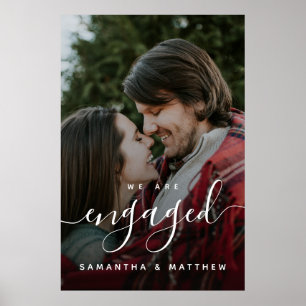 Poster Bem-vindo ao Sinal de Festa de noivado com Foto