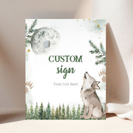 Poster Bem-vindo ao The Pack Forest Wolf Custom Sign Post