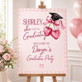 Poster Bem-vindo Cereja de Graduação, Rosa Coquette
