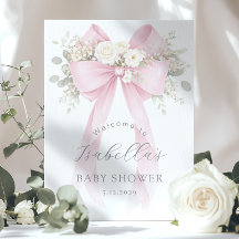 Bem-vindo Chuveiro de Bebê Menina Arco Floral Rosa