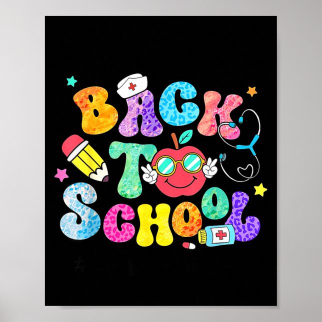 Poster Bem-vindo de Volta à Enfermeira da Escola Primeiro (Frente)