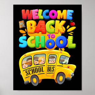 Poster Bem-Vindo De Volta À Escola De Ônibus Meninos