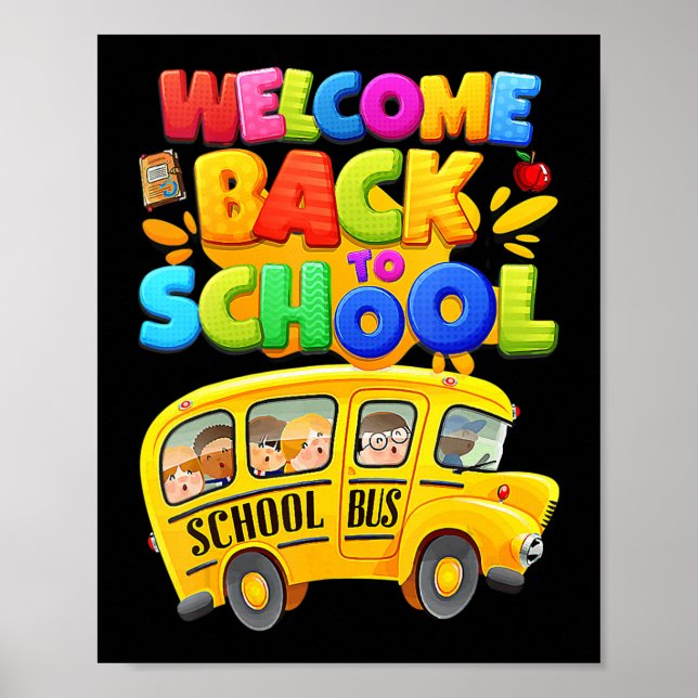 Poster Bem-Vindo De Volta À Escola De Ônibus Meninos (Frente)