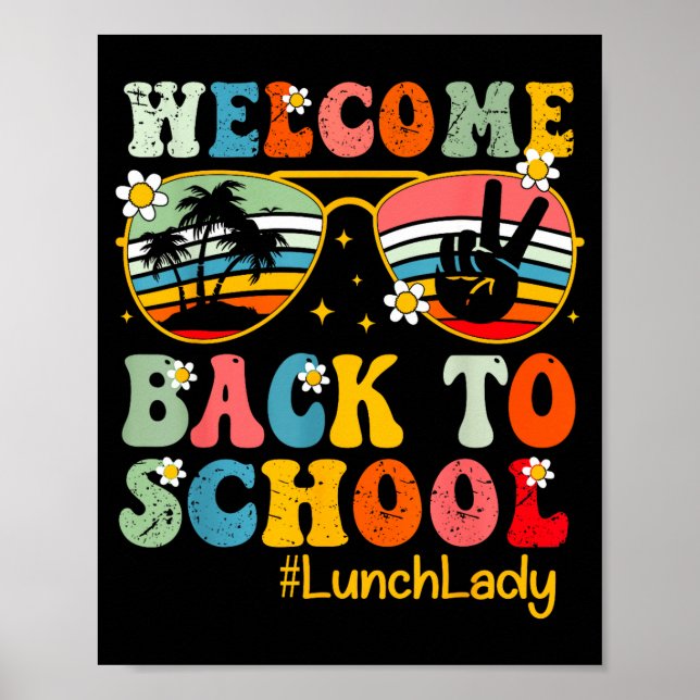 Poster Bem-vindo de Volta à Escola Funcionário da Cafeter (Frente)