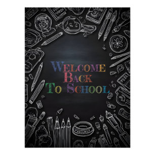 Póster Bem-vindo de Volta à Escola – Novo Ano Letivo