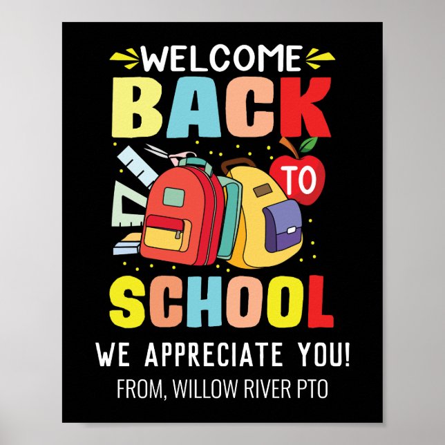 Poster Bem-vindo de Volta à Escola – Sala de Aula Brilhan (Frente)