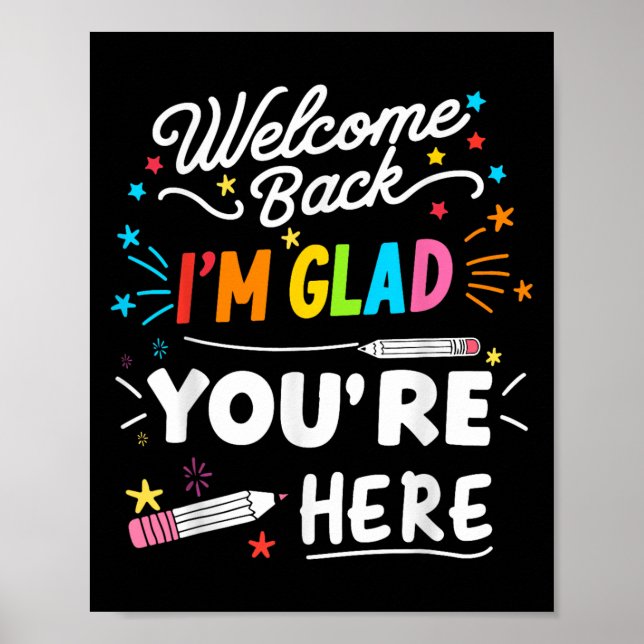 Poster Bem-vindo De Volta Estou Feliz Que Você Está Aqui (Frente)