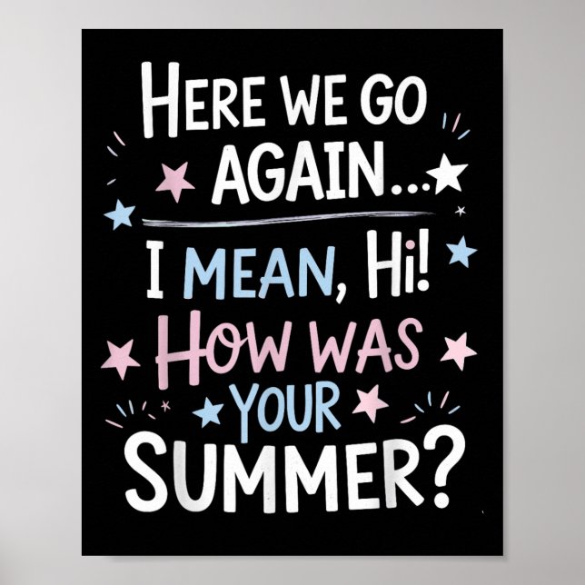 Poster Bem-Vindo De Volta Estou Feliz Que Você Está Aqui, (Frente)