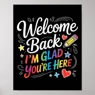 Poster Bem-vindo de Volta Estou Feliz Que Você Está Aqui