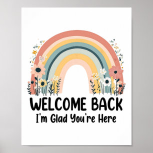 Poster Bem-vindo de Volta Estou Feliz Que Você Está Aqui 
