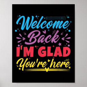 Poster Bem-vindo de volta, estou feliz que você esteja aq