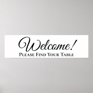 Poster Bem-vindo Encontre seu Cabeçalho de Assento de Mes
